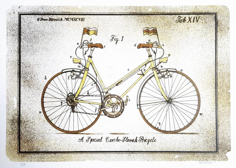 A Special Czecho-Slovak Bicycle, Ivan Kováčik, rámovanie obrazov