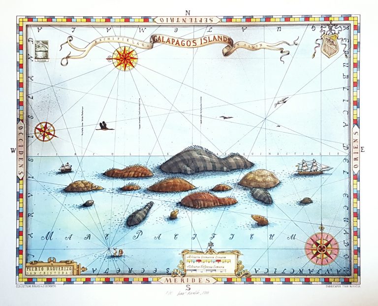 Galapágy, Ivan Kováčik, rámovanie obrazov
