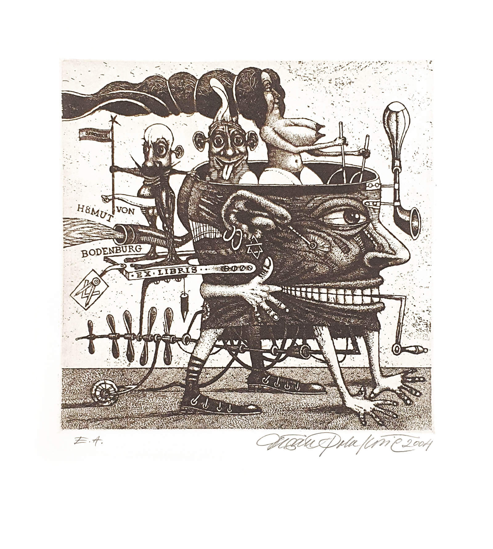 Ex libris H. von Bodenburg 2004, Dušan Polakovič