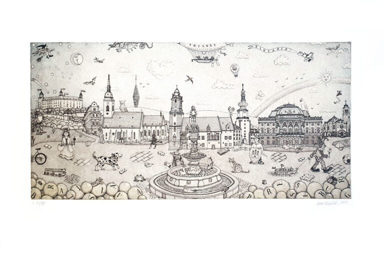 Rozprávkova Bratislava, Ivan Kovacik, ramovanie obrazov Bratislava